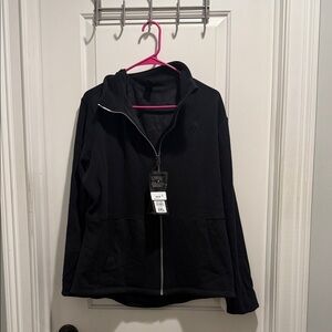 NWT Women's Sketchers Fleece Lined Black Zip-Up Jacket